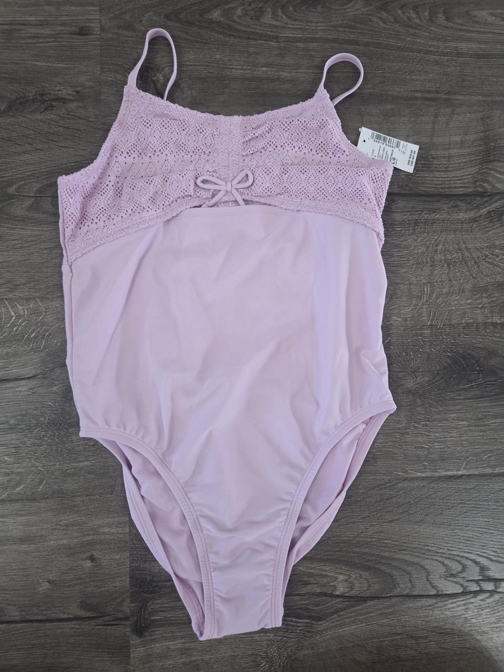 Girls lace cut-out one piece swimsuit size 10/12 NWT